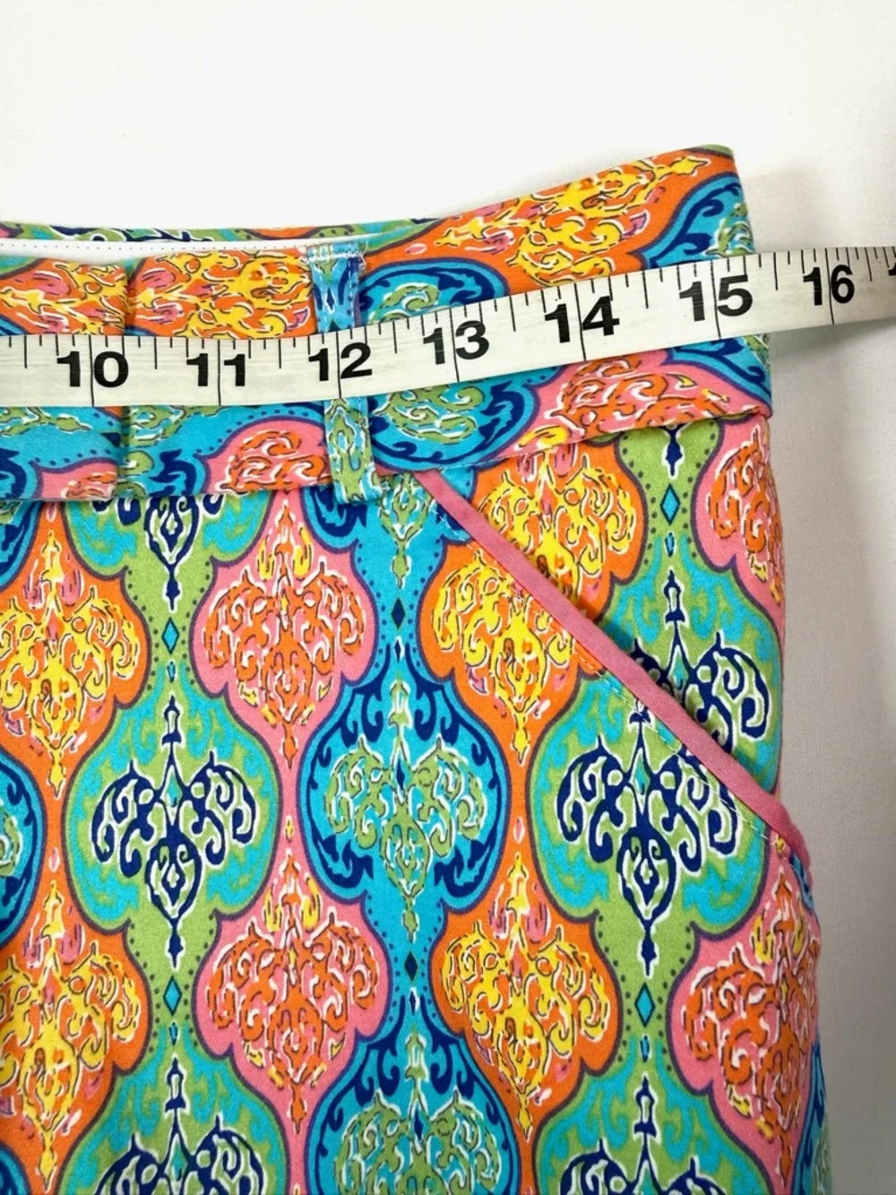 PETER MILLAR‎ Paisley Multicolor Bermuda Walking Golf Tennis Prep Shorts Boho 4